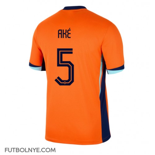 Camiseta Países Bajos Nathan Ake #5 Primera Equipación Eurocopa 2024 manga corta